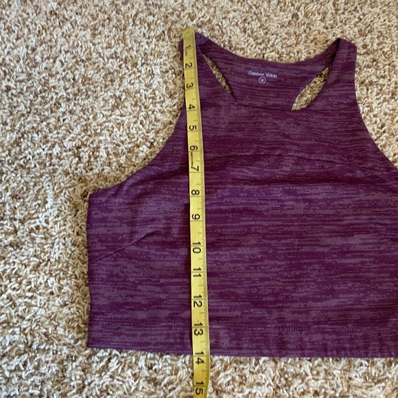 Outdoor Voices TechSweat Plum Space Dye Crop Top - Picture 7 of 7